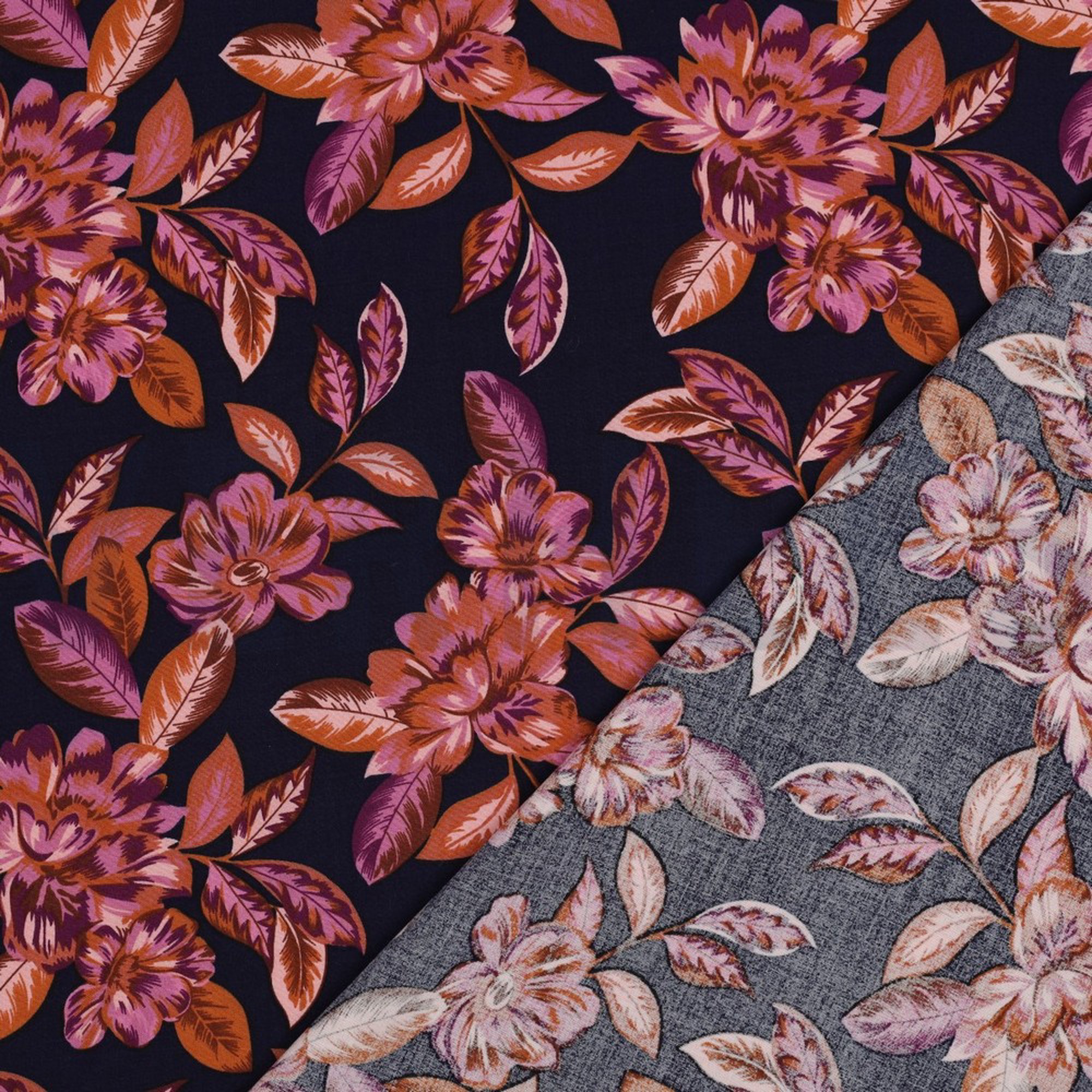 VISCOSE STRETCH FLOWERS NAVY (high resolution) #4