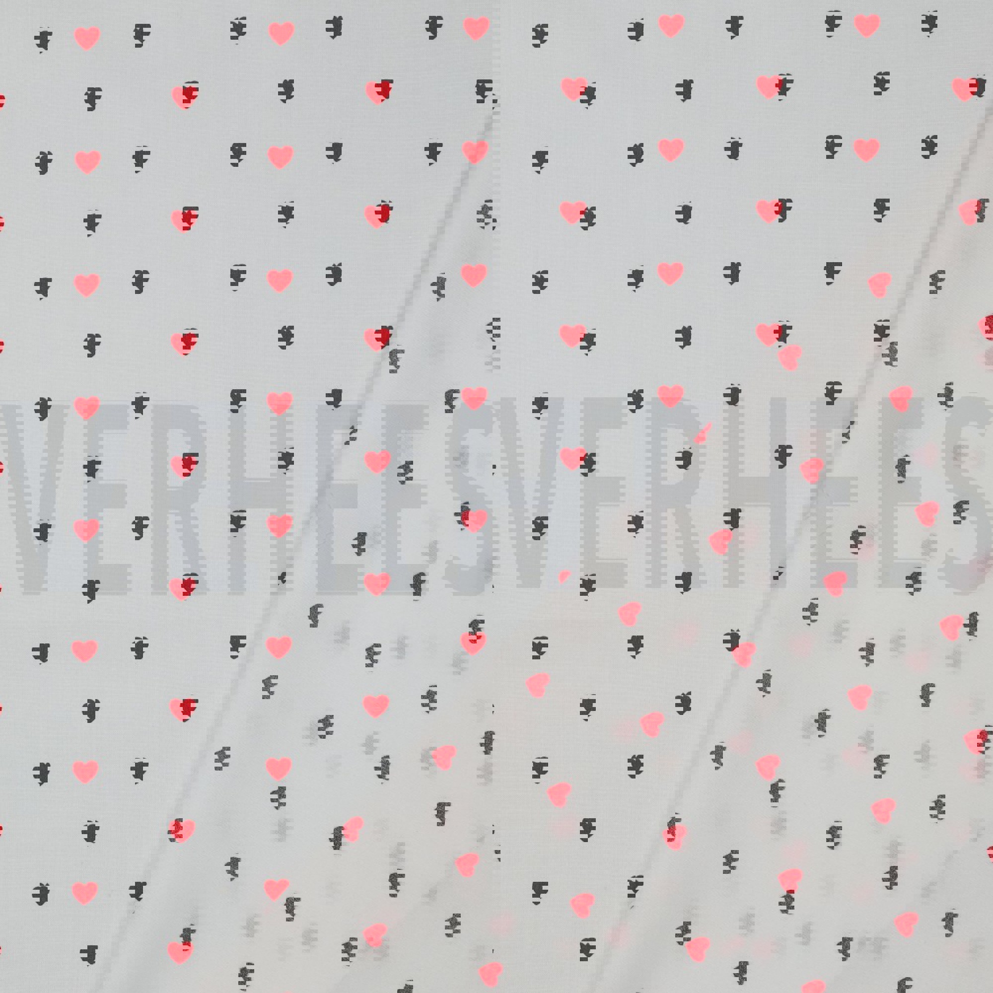 FINE POPLIN HEARTS WHITE/DARK RED (high resolution) #4