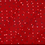 FINE POPLIN HEARTS DARK RED/WHITE (thumbnail) #4