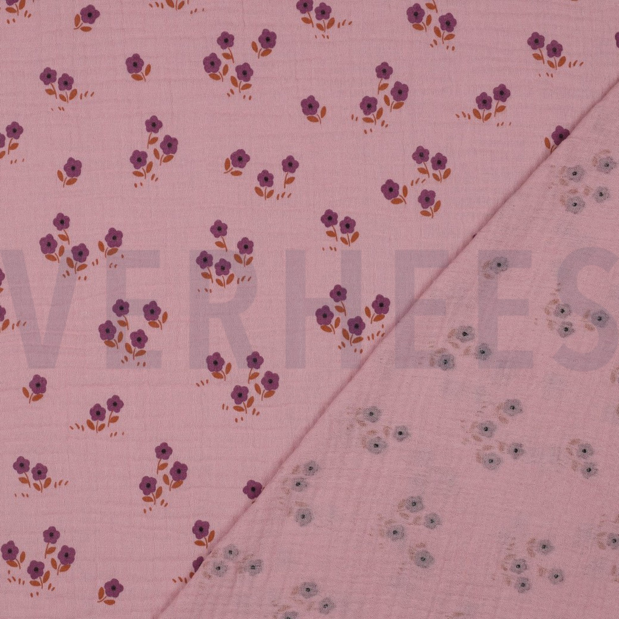 DOUBLE GAUZE FLOWERS MAUVE (high resolution) #4
