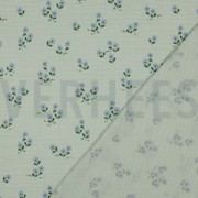 DOUBLE GAZE DE COTON FLEURS MENTHE (thumbnail) #4