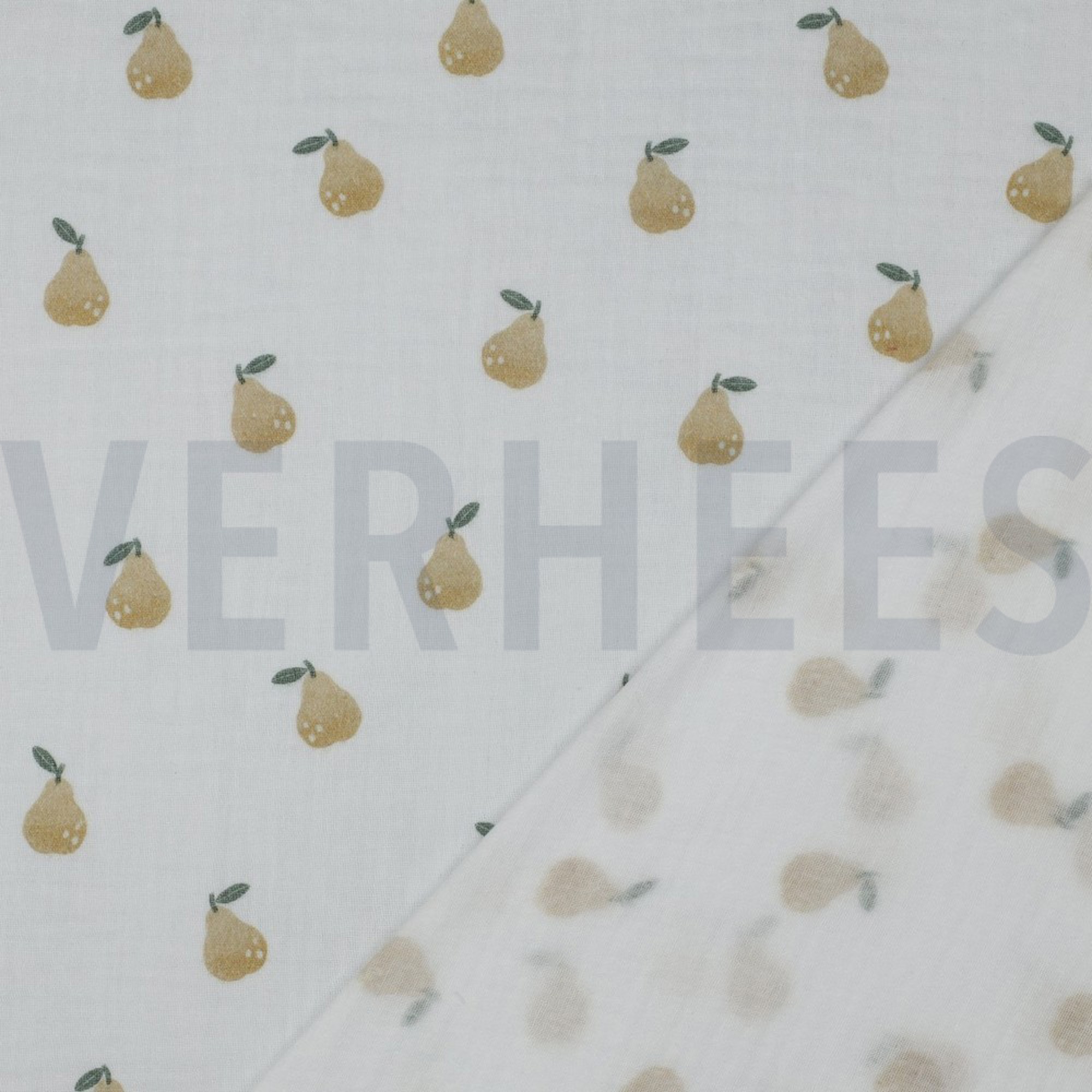 DOUBLE GAUZE DIGITAL PEARS WHITE (high resolution) #4