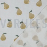DOUBLE GAUZE DIGITAL PEARS WHITE (thumbnail) #4