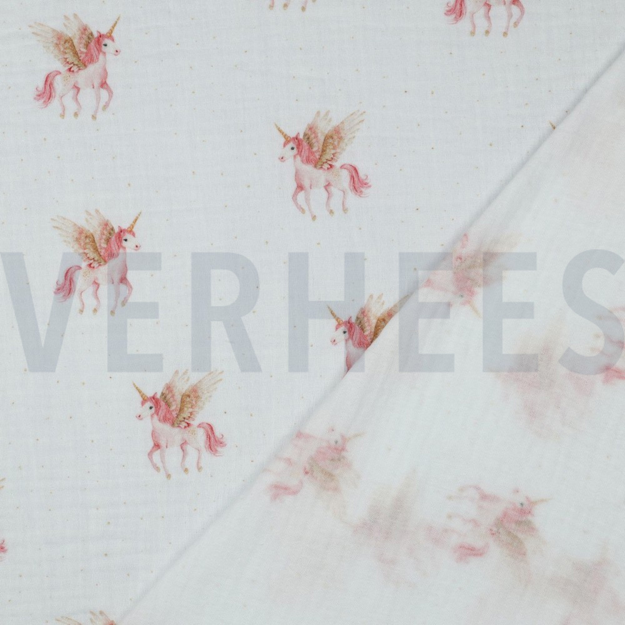 DOUBLE GAUZE DIGITAL UNICORNS WHITE (high resolution) #4