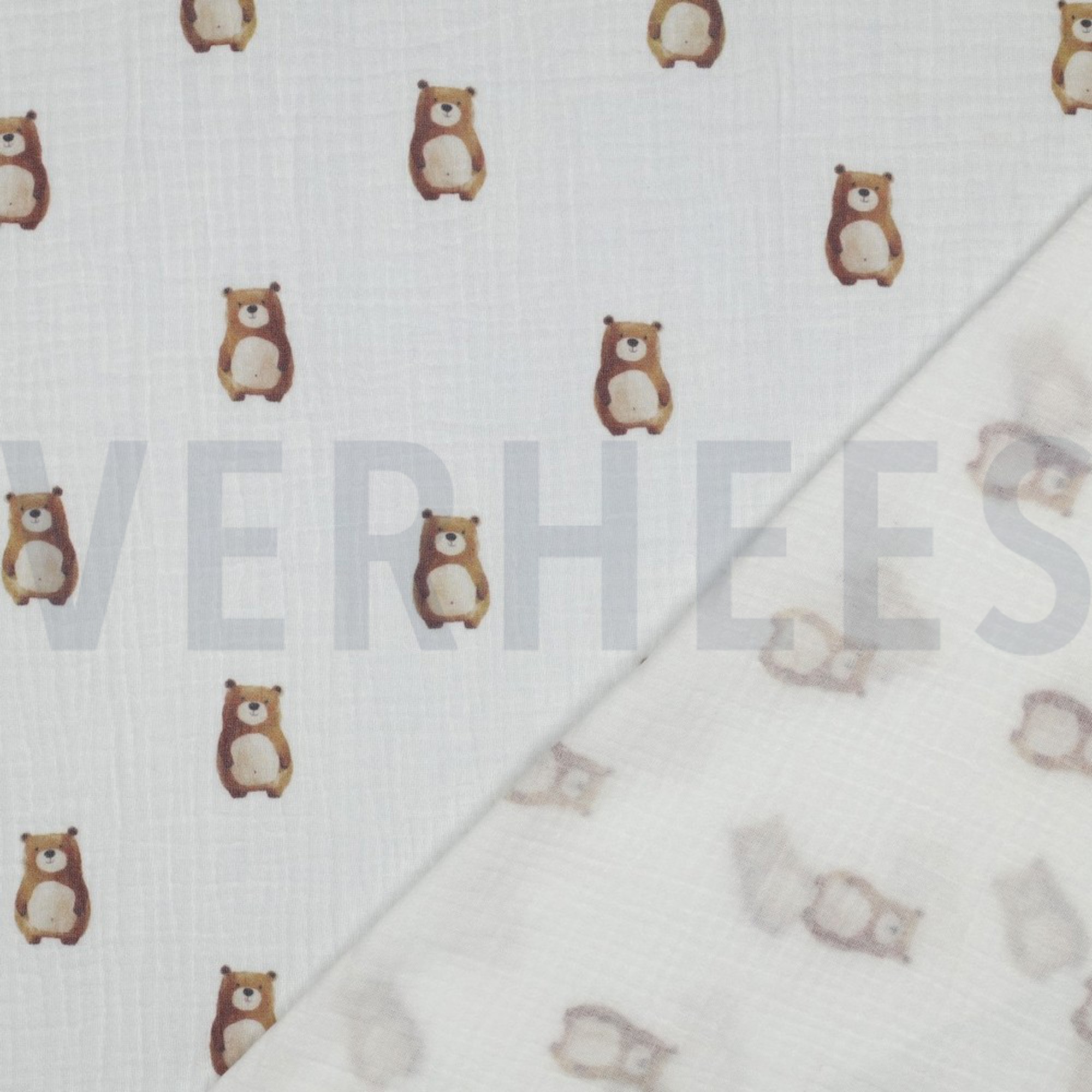 DOUBLE GAUZE GOTS DIGITAL ANIMALS WHITE (high resolution) #4