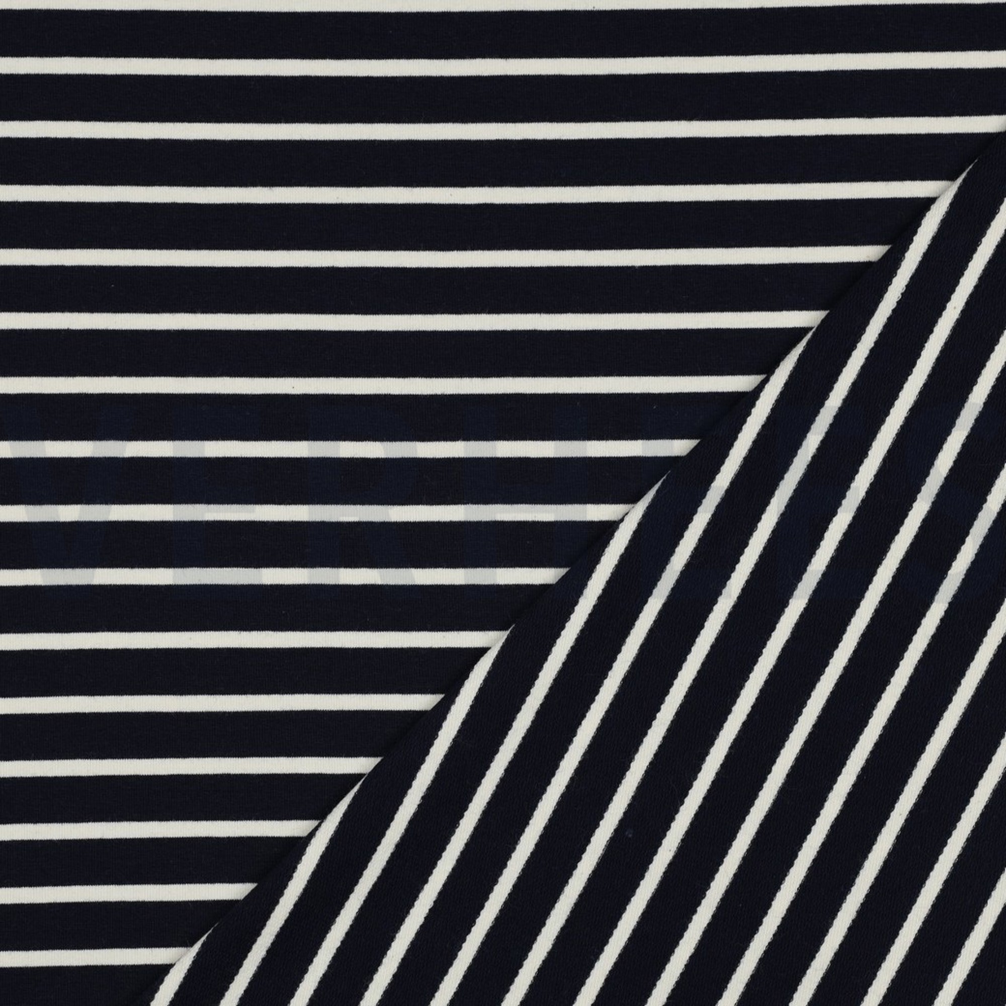 FRENCH TERRY GARENGEVERFD STREPEN DONKERBLAUW/ÉCRU (high resolution) #4