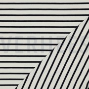 FRENCH TERRY GARENGEVERFD STREPEN ÉCRU/DONKERBLAUW (thumbnail) #4