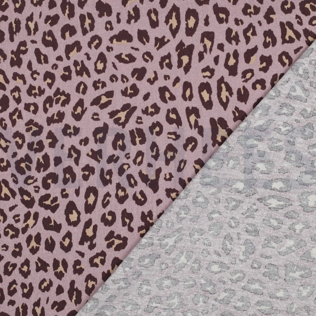 LINNEN VISCOSE DIERENHUID MAUVE #7