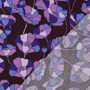 COTTON VISCOSE FLOWERS BURGUNDY (thumbnail) #4