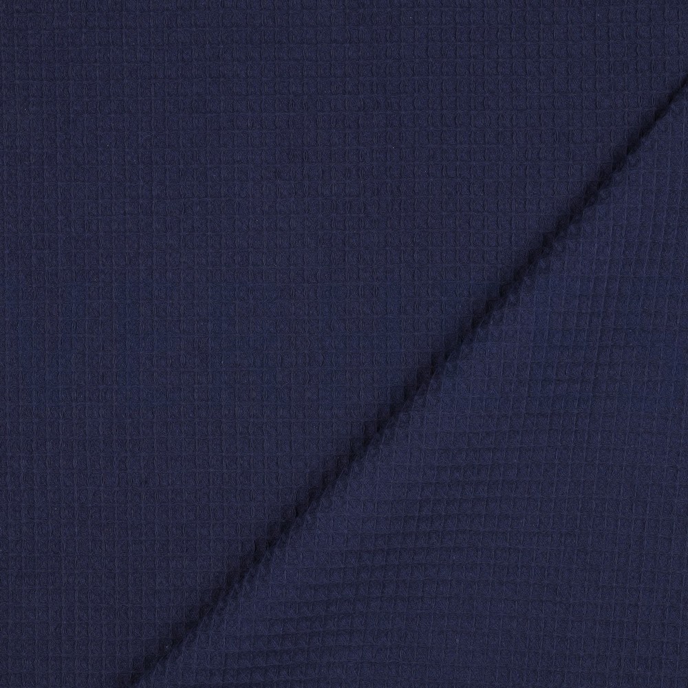 BAUMWOLLE WAFFEL MARINEBLAU #7