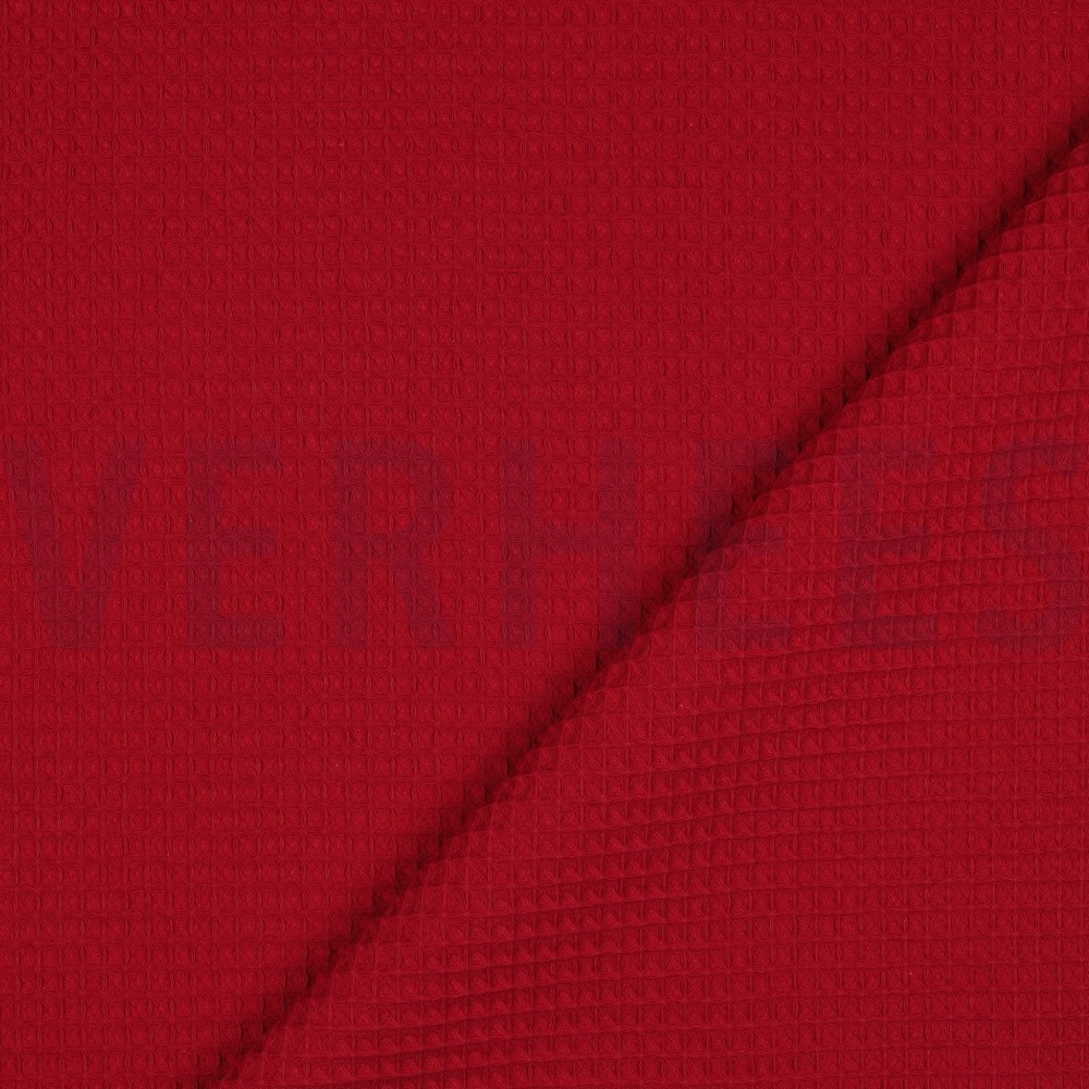 COTTON WAFFLE RED #7