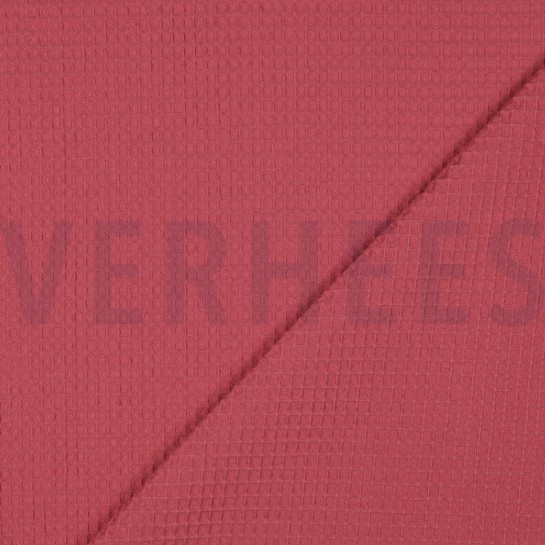 BAUMWOLLE WAFFEL DUNKELROSA #7