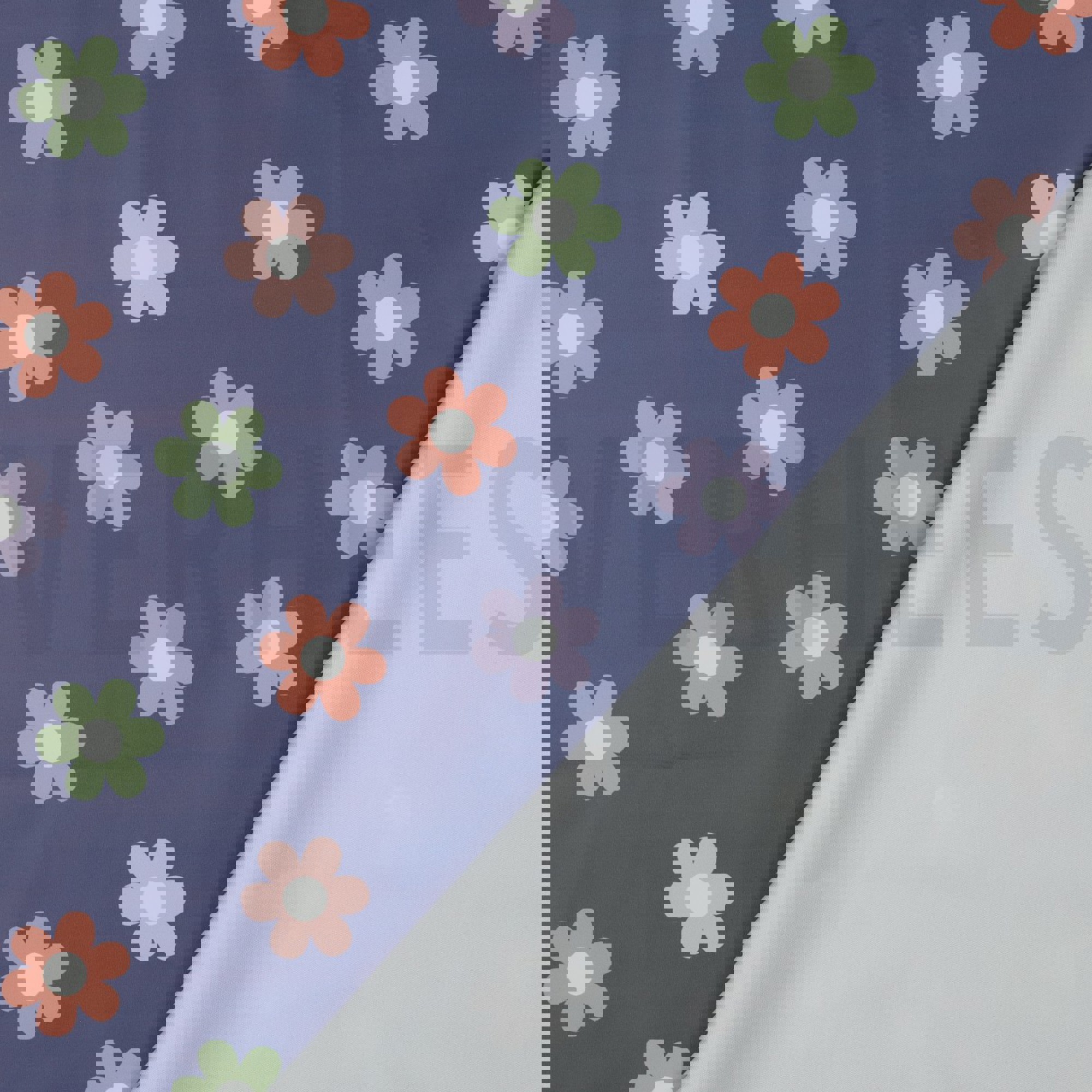 REGENMANTEL BLUMEN JEANSBLAU (high resolution) #4