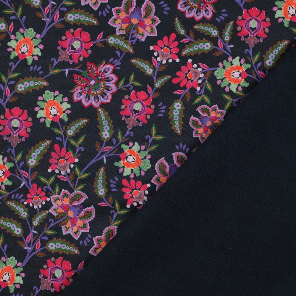 SOFTSHELL DIGITAL FLOWERS NAVY #7