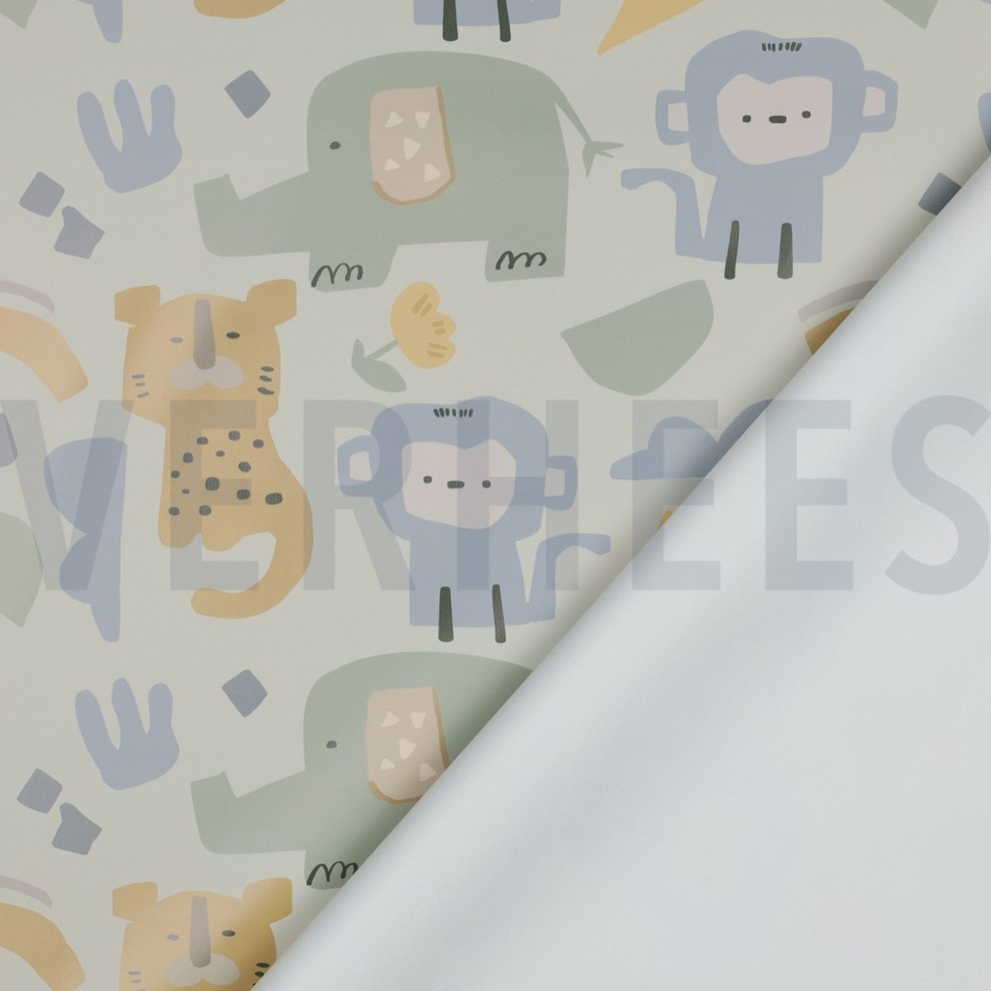 RAINCOAT SAFARI ANIMALS ECRU (high resolution) #4