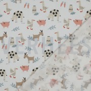 FINE POPLIN GOTS FARM ANIMALS WHITE (thumbnail) #4