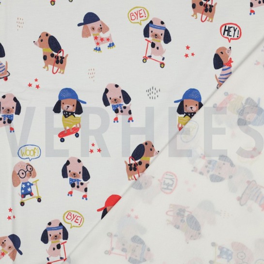 JERSEY DIGITAL CHIENS BLANC #7