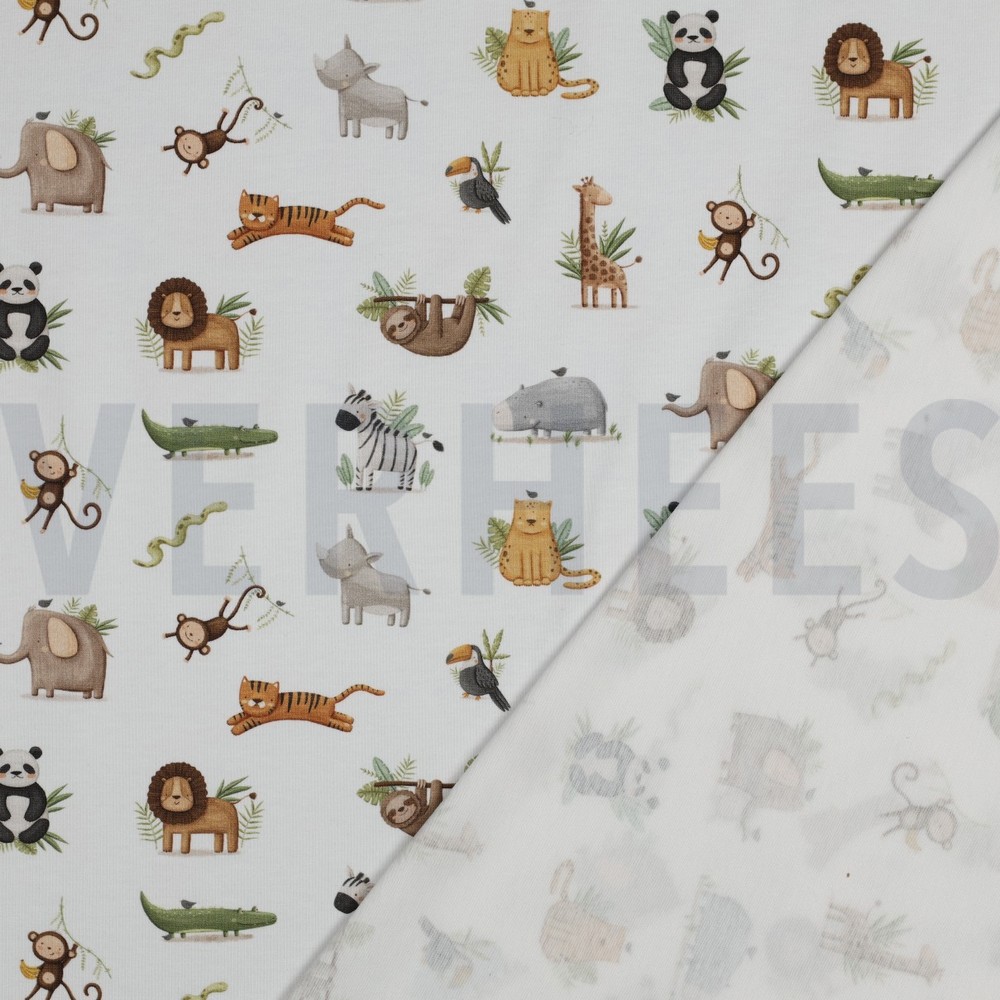 JERSEY GOTS DIGITAL ANIMALS WHITE #7