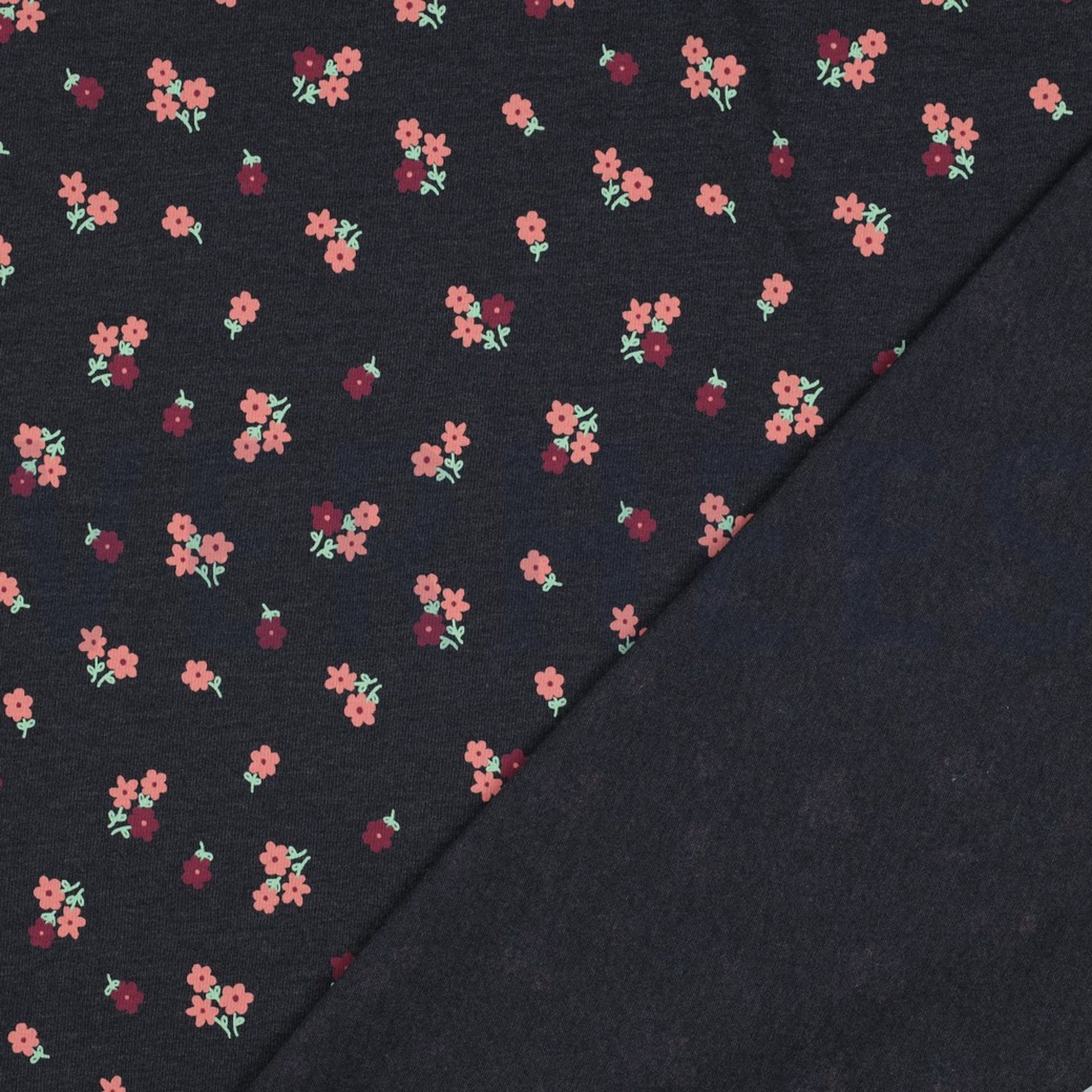 JERSEY MELANGE FLOWERS INDIGO (high resolution) #4