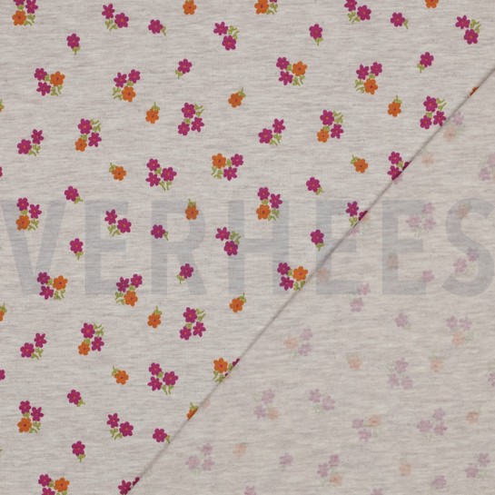 JERSEY MÉLANGE FLEURS SABLE CLAIR #7
