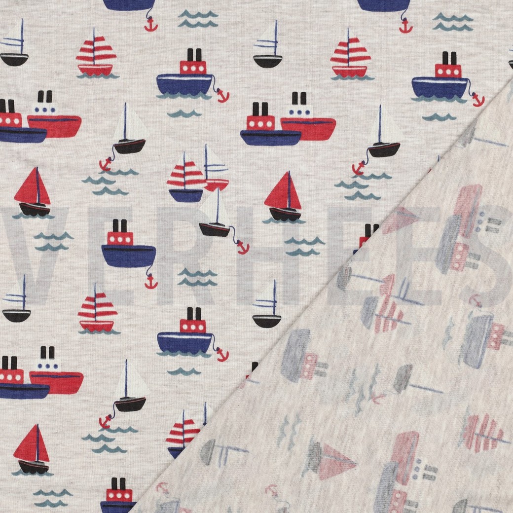 JERSEY MELANGE BOATS LIGHT SAND #7