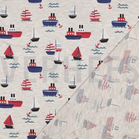 JERSEY MELANGE BOATS LIGHT SAND #7