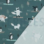 FRENCH TERRY DIGITAL WINTER ANIMALS SAGE (thumbnail) #4