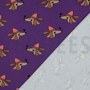 FRENCH TERRY DOGS AND HEARTS PURPLE (thumbnail) #4