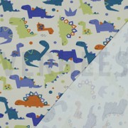 FRENCH TERRY DINOSAURIER GEBROCHEN WEISS (thumbnail) #4