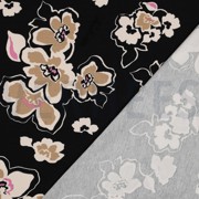 FRENCH TERRY FLOWERS BLACK (thumbnail) #4