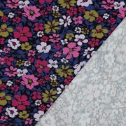 FRENCH TERRY FLOWERS BLUE (thumbnail) #4