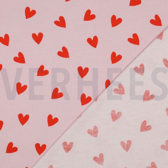 FLANELL HERZEN ROSA #7