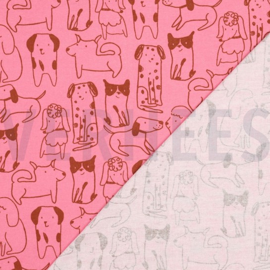 FLANELL HUNDE ROSA #7