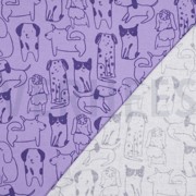 FLANELLE CHIENS VIOLET (thumbnail) #4
