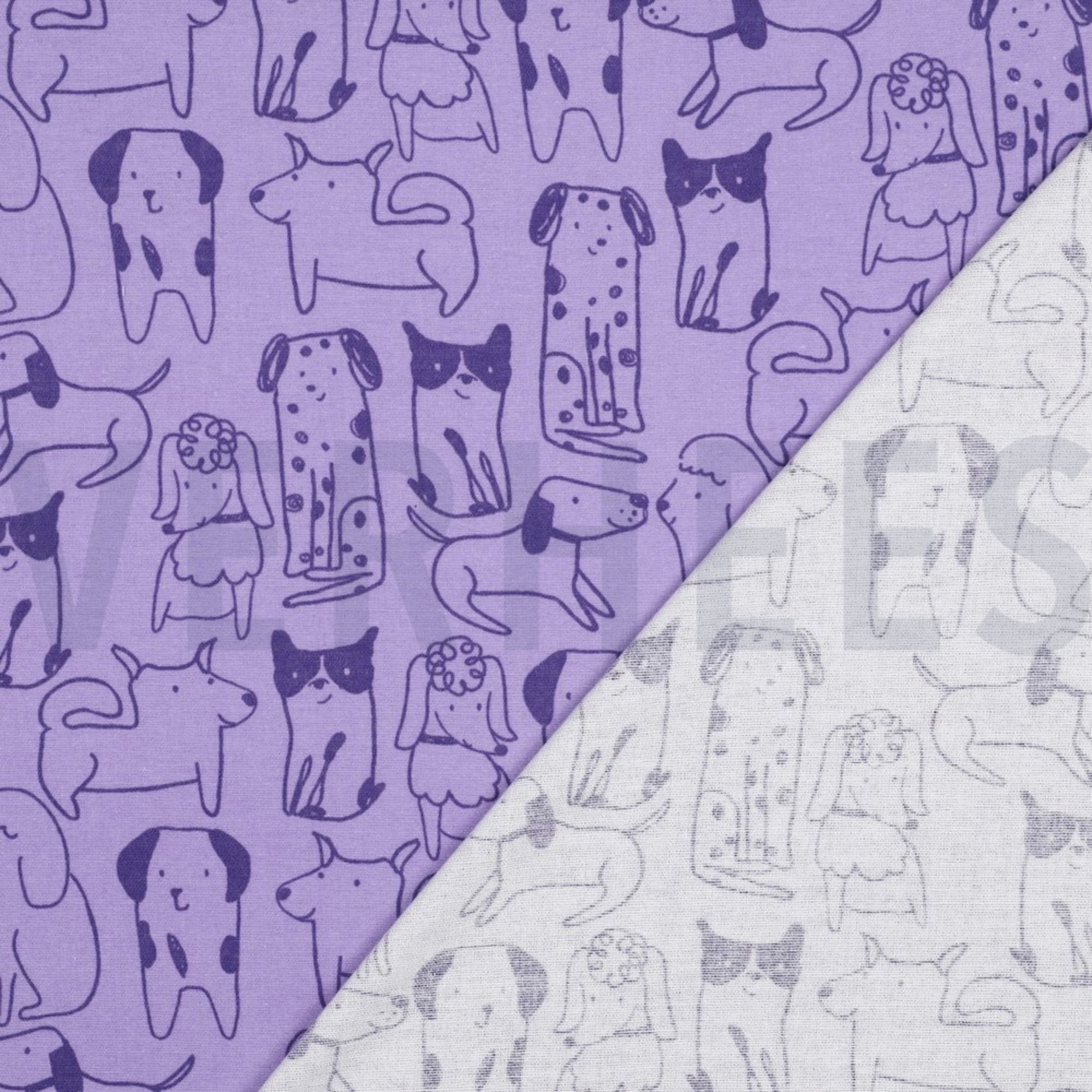 FLANELLE CHIENS VIOLET (high resolution) #4