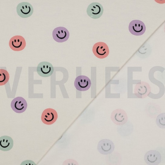 FLANELL SMILEYS LILA #7