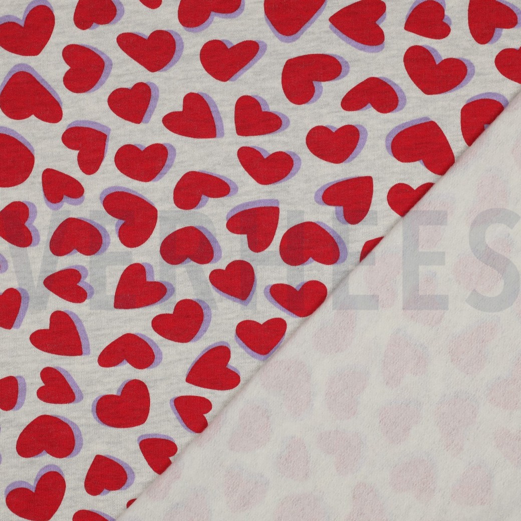 SWEAT MÉLANGE CŒURS ROUGE #7