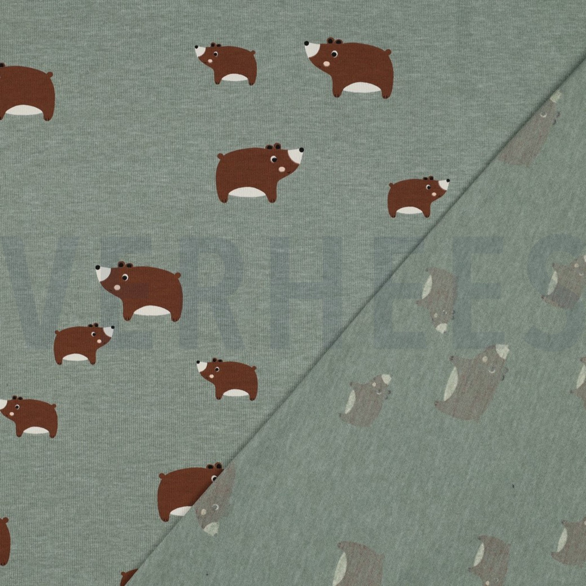 JERSEY MÉLANGE OURS MENTHE FONCÉ (high resolution) #4