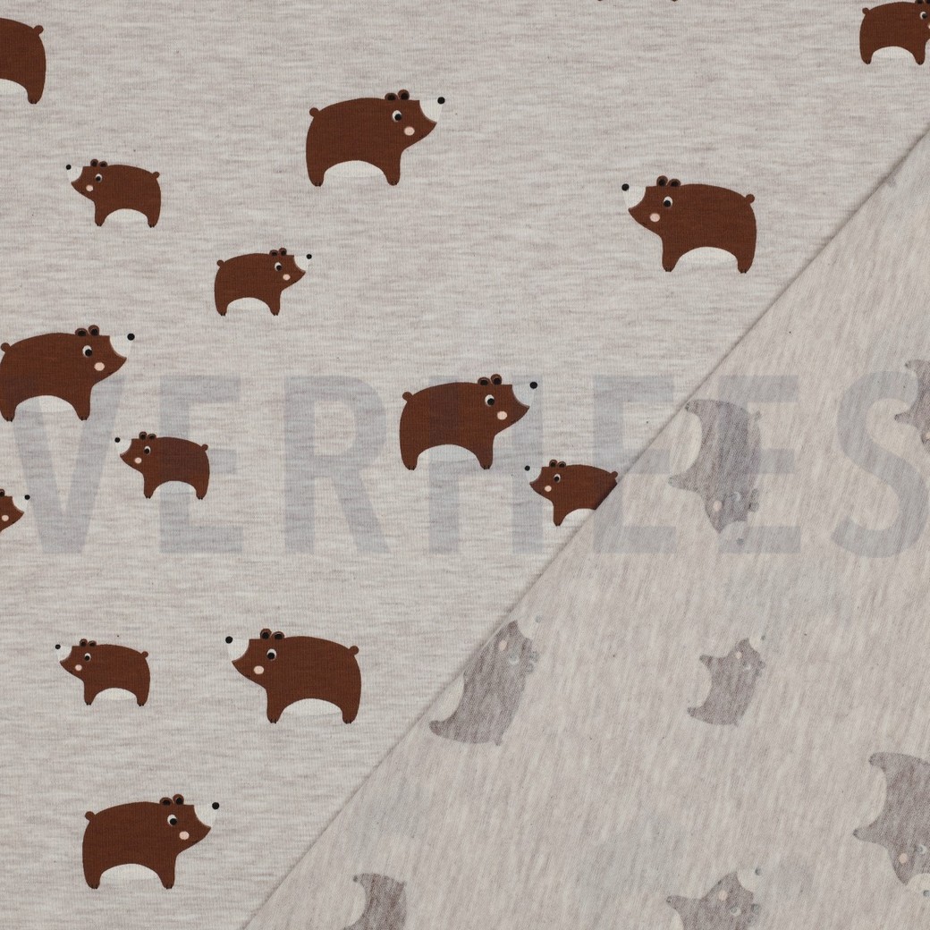 JERSEY MELANGE BEARS LIGHT SAND #7