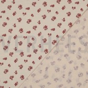 DOUBLE GAZE DE COTON DOBBY FLEURS PÊCHE (thumbnail) #4