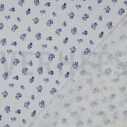 DOUBLE GAZE DE COTON DOBBY FLEURS BLANC (thumbnail) #4