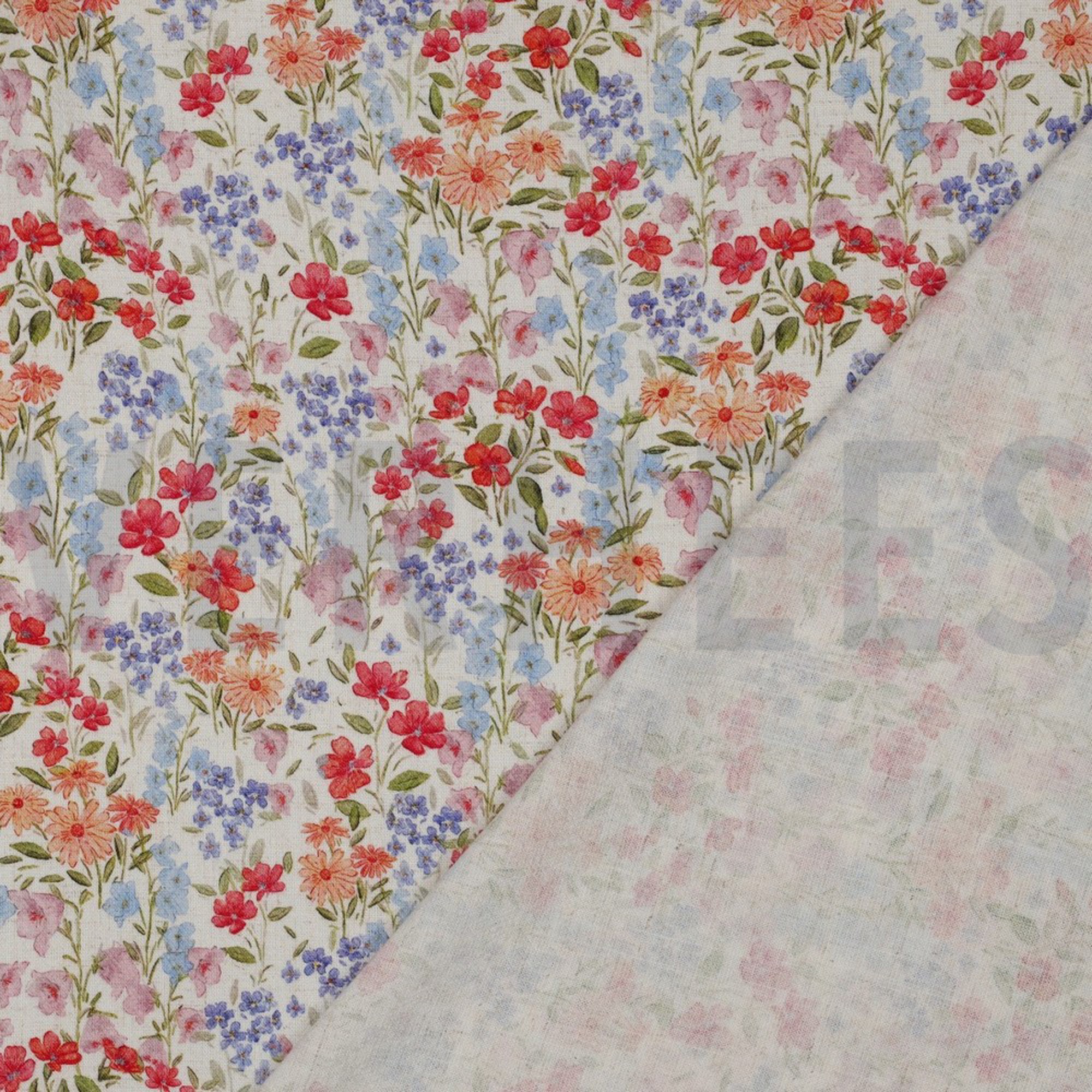 LINNEN VISCOSE CREPE DIGITAAL BLOEMEN GEBROKEN WIT (high resolution) #4