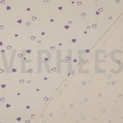 JERSEY GOTS NATURAL HEARTS NATURAL/LILAC (thumbnail) #4