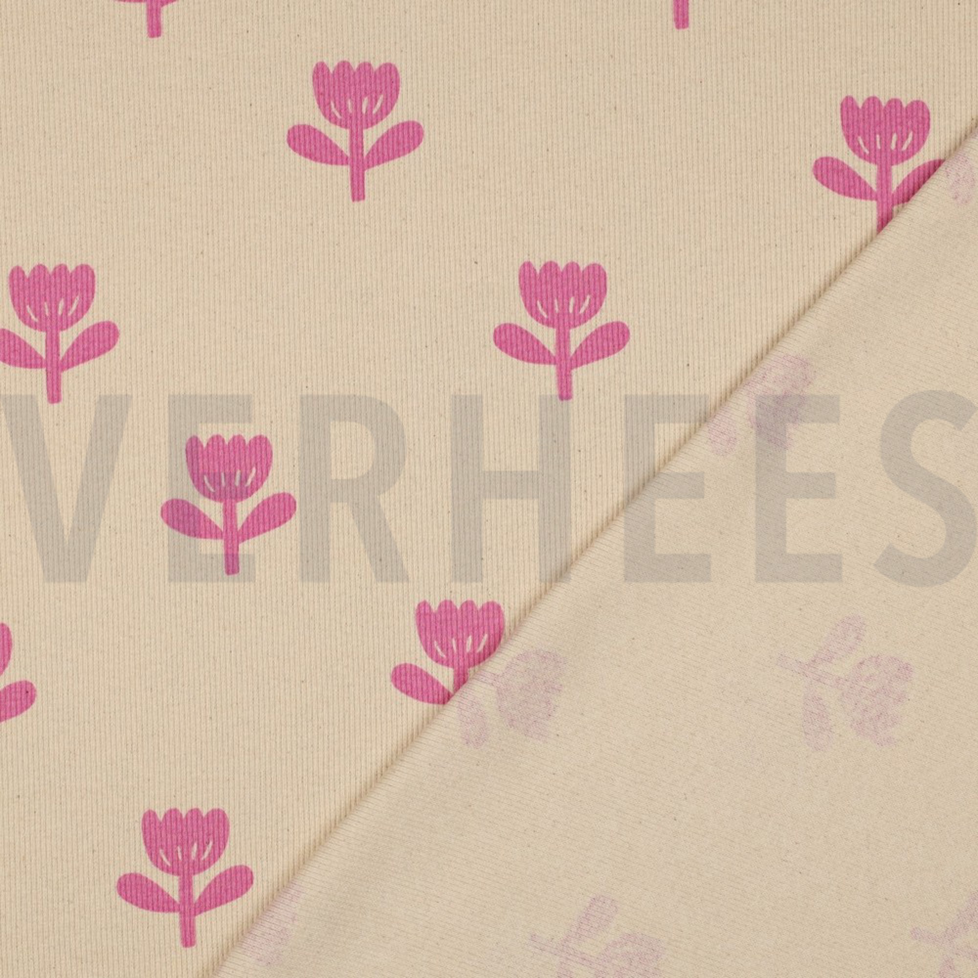 RIPPJERSEY GOTS NATURAL BLUMEN NATUR/FUCHSIA (high resolution) #4