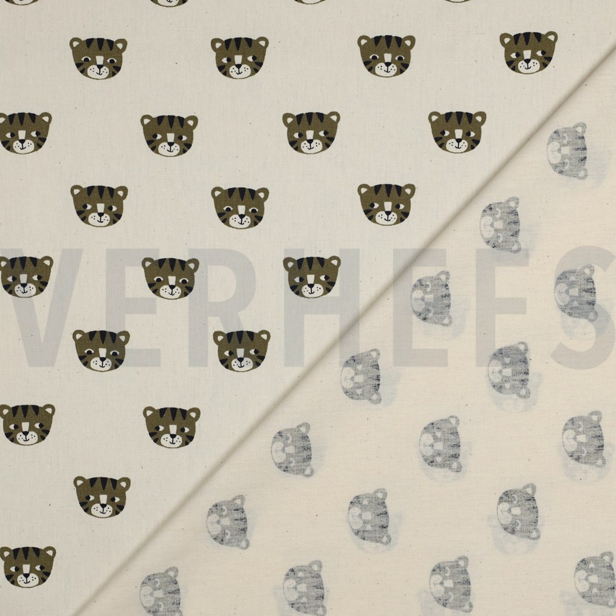 POPLIN GOTS NATURAL TIGERS NATURAL (high resolution) #4