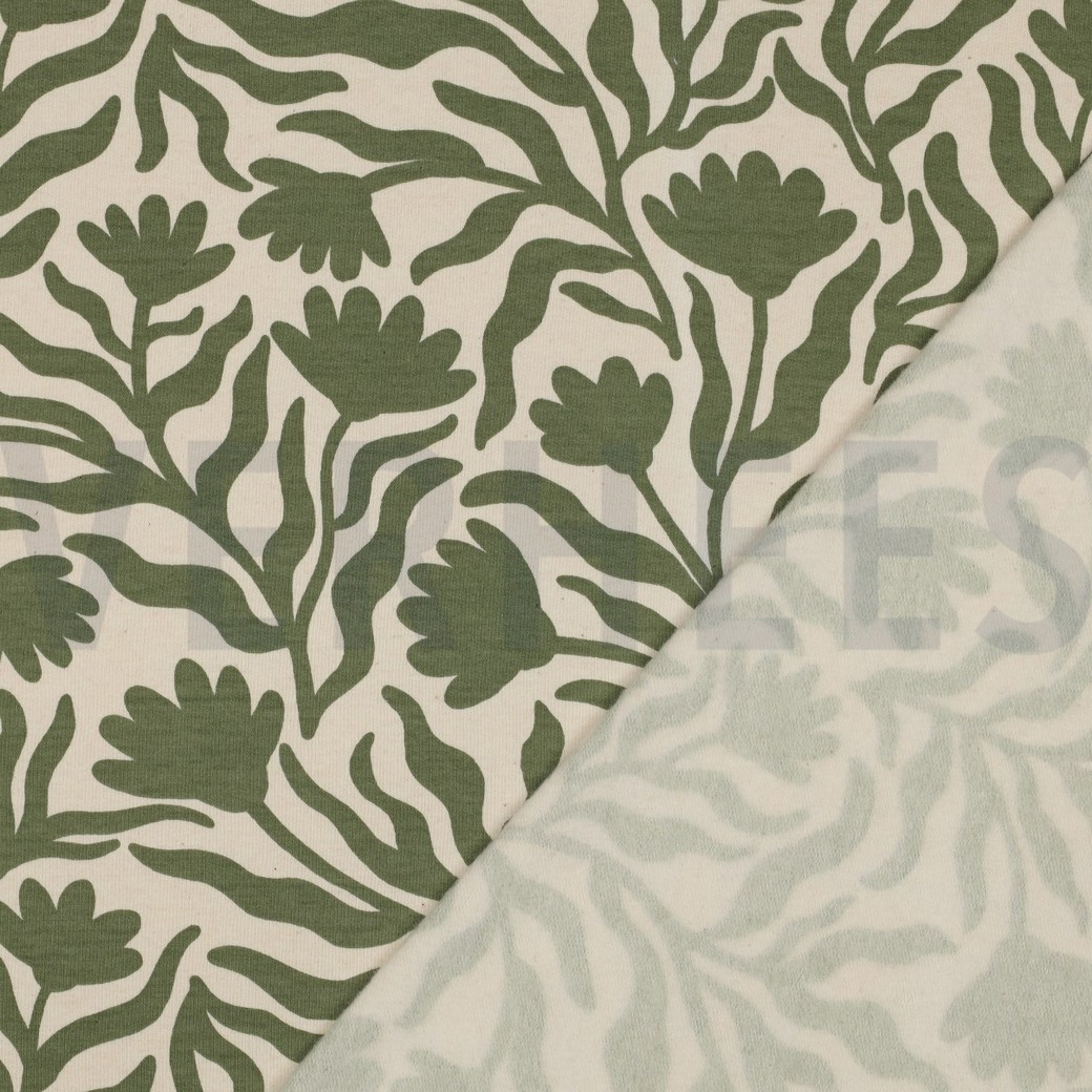 SWEAT NATURAL FLOWERS ARMY GREEN #7