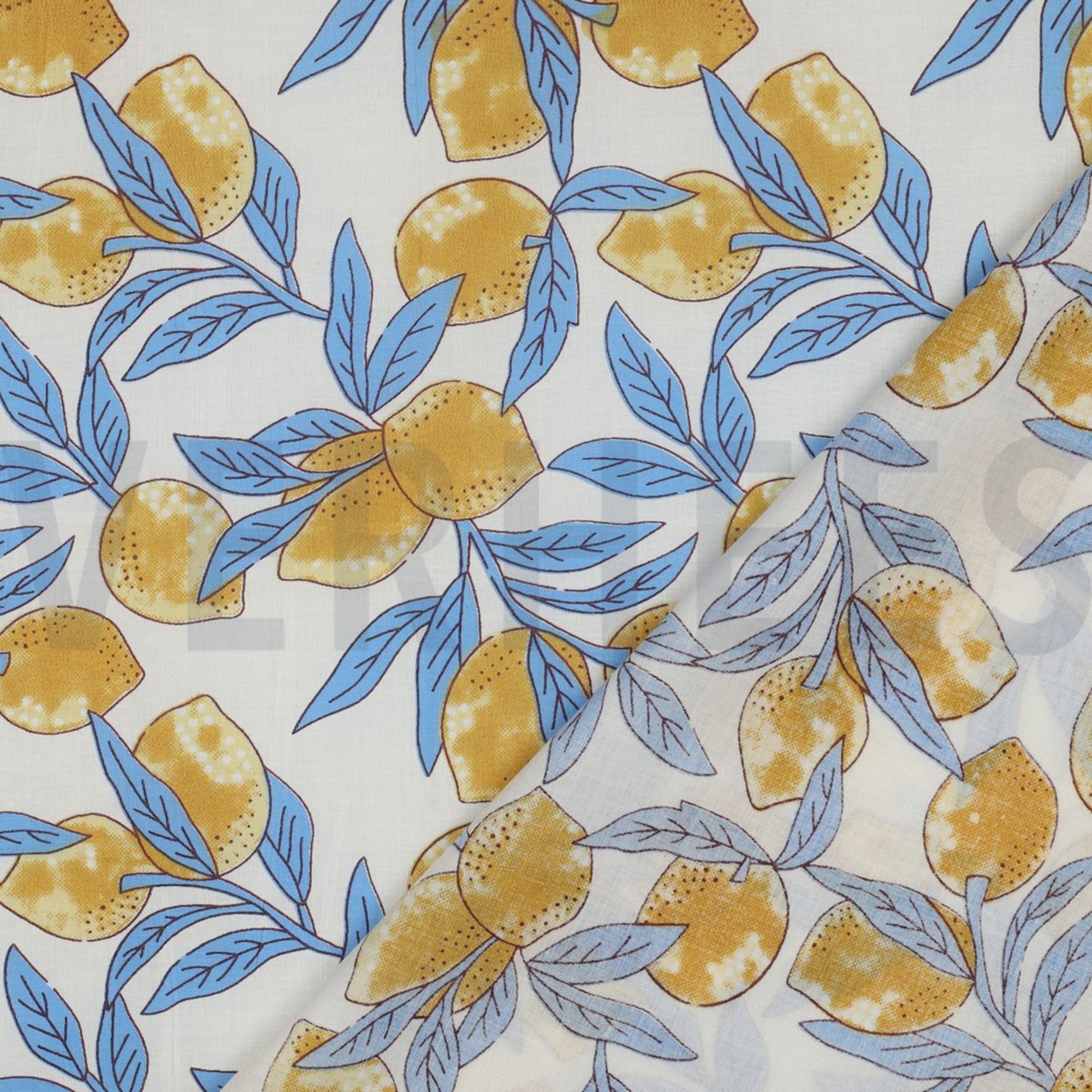 COTON IMPRIMÉ BLOCK FAIT MAIN CITRONS BLANC (high resolution) #4