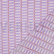 COTON IMPRIMÉ BLOCK FAIT MAIN GÉOMÉTRIQUE LILAS (thumbnail) #4