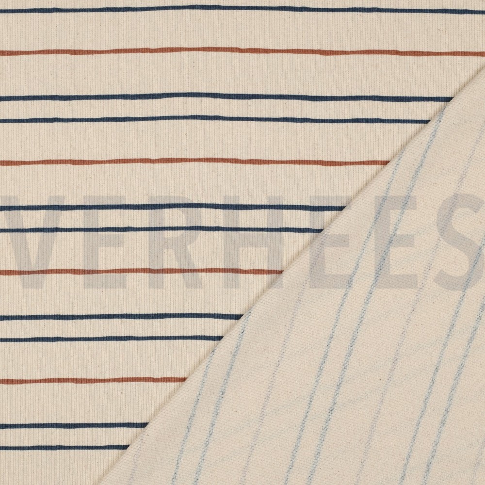 RIB JERSEY GOTS NATURAL STRIPES NATURAL #7
