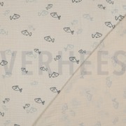 DOUBLE GAUZE GOTS NATURAL FISH NATURAL (thumbnail) #4